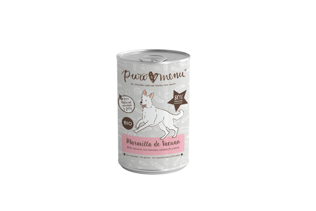 Menú de Ternera para Perros Maravilla de Vacuno (Beef Wonder) – Puro Menú