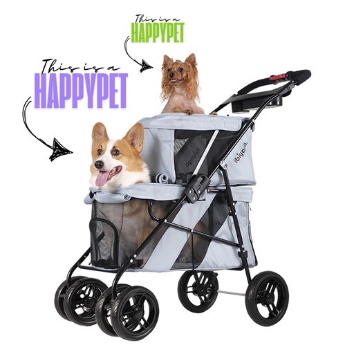 Carrito Doble para Mascotas - Ibiyaya